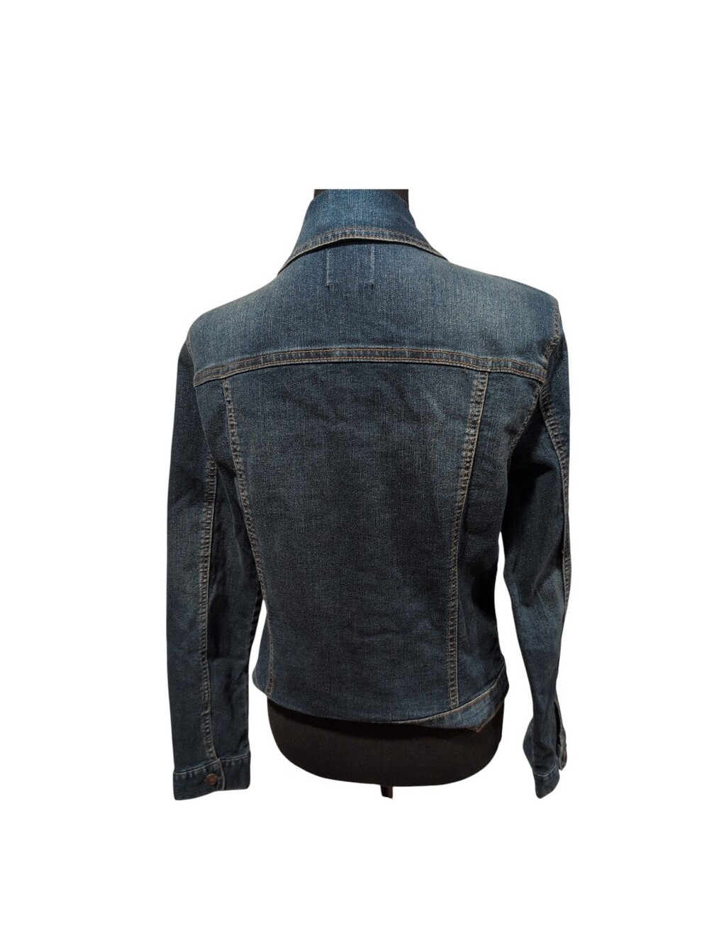Curve Appeal Dark Wash Denim Jean Jacket - Women's Size Medium - Picture 3 of 14